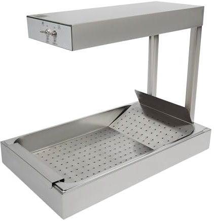 Donened - Pommeswärmer, 750W Pommes Frites-Wärmer, Wärmebrücke, Elektro Pommes-Wärmer, Pommes Warmhaltgerät Profi Gastro mit Beleuchtung, für Chips, Frittierte Lebensmittel, 33 x 56 x 46,5cm