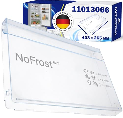 Front Cover for Drawer for Fridge Freezer and Freezer Compartment 403x265 mm with Original Code 11013066 00744752 744752 for Bosch - MADE IN GERMANY - Warranty 10 Years - MONTERAL