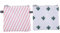 Tampons sammeln Taschen Sanitär Servietten Bag Reißverschluss Tampons Sammeln Taschen Beutel Organizer wasserdichte Servietten Pflegepolsterhalter für Frauen und Mädchen Stripe Cactus style 2pcs