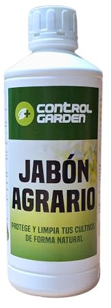 CONTROL GARDEN Jabón Potásico Agrícola 1L Plantas | Jabón Agrario Potasio 100% Natural para Cultivos | Insecticida Protección frente Pulgón, Araña Roja, Mosca Blanca | Limpiador Orgánico de Malezas
