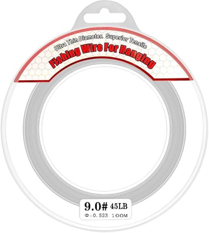 Clear Fishing Wire, Fishing Lines Nylon, 50 Lb Fishing Wire Invisible Hangable Wire String Heavy Duty for Balloon Garland Crafts 328 Feet