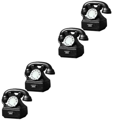 Cabilock 2 Sätze Harz Telefonspielzeug Haustelefone Vintage Telefonmodellhalter Altmodische Telefone Für Drehtelefon Requisite Telefonhörer Antikes Speakeasy 2 Stück * 2