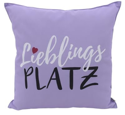 CB Home & Style Outdoor Garten Kissen Wasserabweisend Wasserfest 45 x 45 cm mit Füllung (Lieblingsplatz Flieder)