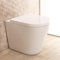 WC Filo Parete Modello Minimal, Ceramica di Alta Qualità, Chiusura Rallentata, Design Moderno, L35xP56xA41 cm