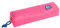 Oxford, Favorit - Estuche redondo portalápices mediano, 1 compartimento con cremallera, 7 x 21 x 21 x 4 cm, color rosa neón