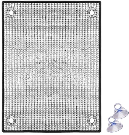 Film de Protection Solaire Anti Chaleur, Film Fenêtre Aluminisé Réfléchissant D'isolation Thermique, Anti Regard, 8mm,Facile À Démonter Protection Solaire avec Ventouses(80x130 cm)