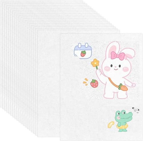 25pc Schrumpffolie A4 DIY Bastelpapier 0,2mm halbtransparentes Schrumpfpapier mit matter Oberfläche für kreatives Zeichnen & Formen Heat Shrink Film für Schmuck Anhänger Kinderprojekte & Handwerk