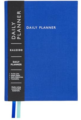 Undated Daily Planner Notebook | To Do Lists Hourly Schedule Note Pages | B6 | Ultramarine Blue
