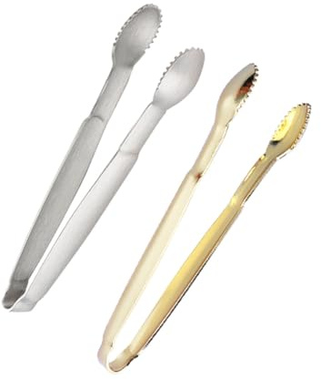 ABOOFAN Pinces à Sucre En Acier Inoxydable Et Pinces à Glace Dorées 2 Pièces Multifonctions Pour Bar Fête Et Usage Quotidien