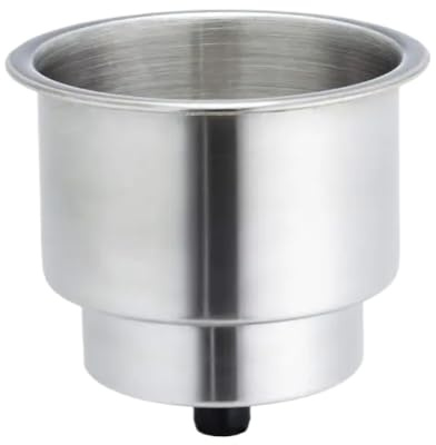 Stainless Steel Cup Holder Marine Boat RV Water Drink Bottle Rustproof Polished All Over Compatible With Yacht Boat Cup Hold(Polised ALL)