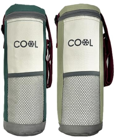 Kühltasche für Flaschen bis 1,5 Liter, Flaschenkühltasche, Größe 12 x 32 cm, Kühlbox, Kühlbeutel, mit verstellbarem Schultergurt Set ideal für unterwegs