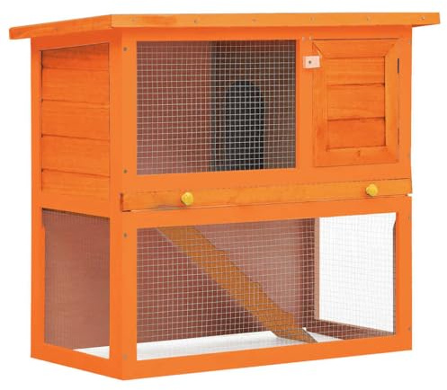 Lumanois Kaninchenstall Kleintierhaus Hasenstall 1 Tür Holz,12.9kg,170158
