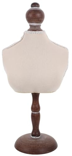 Mannequin Bijou Collier et Présentoir Vintage en Bois Dentelle | Buste Élégant pour Pendentifs, Usage en Boutique et Salon Professionnel, Support Stable, Organisation Soignée