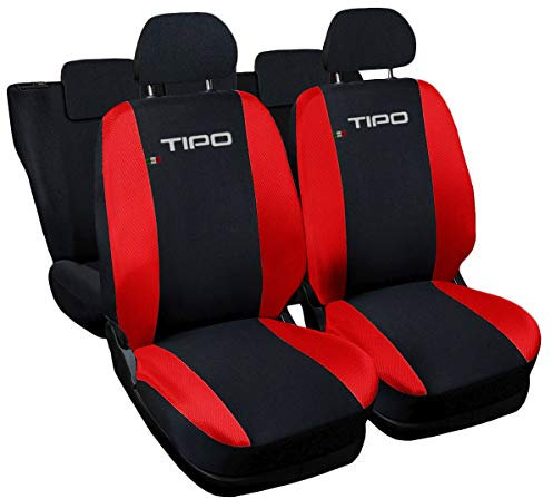 Lupex Shop Tipo_N.R Coprisedili compatibili per Tipo bicolore nero - rosso