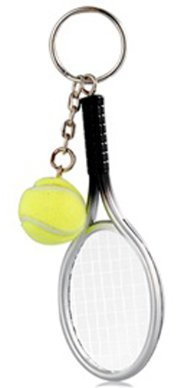 Aeromdale Porte-clés pour Raquette de Tennis Argenté et Vert