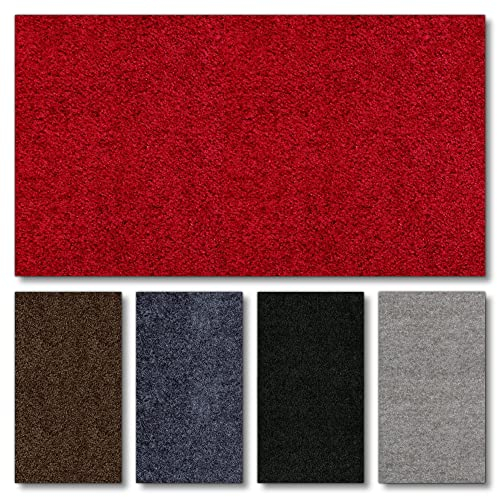 Fußmatte nach Maß PT-MAX | waschbar & unifarben | ab 21,86 € | gewählt: 111-115 cm breit, 226-250 cm lang, rot