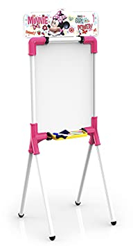 Chicos - Minnie Mouse 2 In 1 Reversible Junior Whiteboard | Inklusive 1 Marker, Kreide, Radiergummi und Mickey Schablone | Ab 3 Jahren | Maße: 37 x 32,5 x 98 cm (53019)