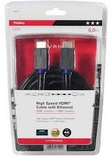 Cable VIVANCO HDMI-HDMI ETHERNET 5M Negro