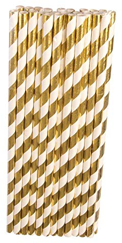 Bristol Novelty X82933 Pailles en papier doré/blanc, multicolore Halloween