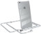 EAZY CASE Handykette kompatibel mit iPhone 6 / 6S Plus Handyhülle mit Umhängeband, Handykordel mit Schutzhülle, Silikonhülle, Hülle mit Band, Stylische Kette für Smartphone, Weiß/Silber