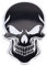 3D Metall Skull Totenkopf Sticker Logo Emblem Badge Auto Aufkleber Motorrad Schädel Chrom schwarz Bad car