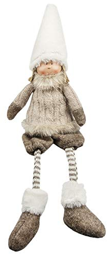 Ideen mit Herz niedliche Winter-Püppchen | Weihnachtswichtel | Weihnachts-Deko | Winter-Kinder | Deko-Puppe (Stefan | mit Schlenkerbeinen | 32 cm hoch)