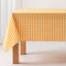 Nappe Anti-Taches Tableau Vichy, Coton, Toucher Tissu, 140x200 cm, Couleur Jaune