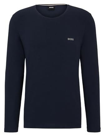 BOSS Men's Mix&Match LS-Shirt R Long Sleeve Top, Dark Blue403, XXL