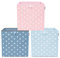 LIFENEY Aufbewahrungsbox 3er Set Sternenmotiv in Türkis, Rot & Blau I Spielzeugbox mit Sternen passend für Würfelregale I Aufbewahrungskorb als Accessoire für dein Zuhause | 33x33x33 cm