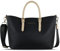 bugatti Ella Shopper Handtasche für Damen M, Damenhandtasche, Schultertasche in schwarz