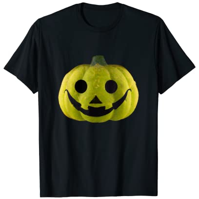 Lindo gato verde o linterna Halloween calabaza Camiseta