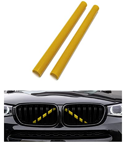 Passend für BMW G01 G02 G05 G06 G07 G30 G38 G32 Front Grill V Streben Zierleisten Streifen Gelb
