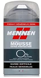 Mennen Rasierschaum für Difficiles, 250 ml | Macht den Bart geschmeidig, minimiert Reizungen und Mikroschnitte, cremiger Schaum mit Mikrobelüftung, optimaler Diffusor
