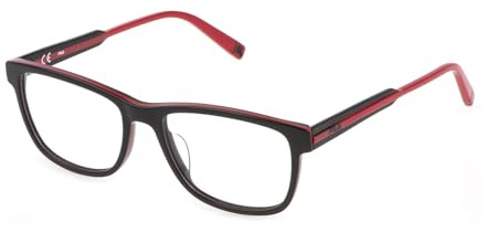 FILA Brille mit Sehstärke für Herren optional mit Sonnenbrillentönung oder Blaulichtfilter, Quadratisch, gefertigt aus Celluloseacetat (inklusive Brillenetui)