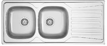 LAVELLO INCASSO IN ACCIAIO MOD. LS01 116x50 CM cm. 116 gocciolatoio dx