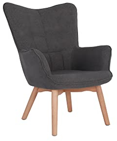 möbelando Sessel ADAM aus Webstoff in grau. Abmessungen (BxHxT) 72x96x80 cm