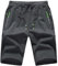 JustSun Kurze Hosen Herren Shorts Sommer Kurze Jogginghose Sporthose Sweatshorts Baumwolle Sport Shorts mit Reißverschluss Dunkelgrauy L
