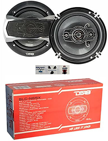 2 DS18 SLC-N65X Coaxial 4 Way 6.5 165mm 6.5 50 Watt RMS 200 Watt Max 4 Ohm 84.9dB Rubber Suspension (Pair) + 3 Free Stickers