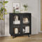 Panana Kitchen Sideboard Wood Storage Cabinet Accent Cupboard with 2 Doors and Shelf for Dining Room, Living Room, Entryway (Black, 69cm)