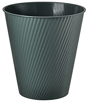 Poubelle Cuisines 12L rond simple ménage poubelle en plastique chambre toilette bureau corbeille panier Bureau à domicile - Contient les déchets (Color : Bianco)