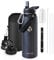 RAYMYLO Insulated Water Bottle 40 oz, Triple Wall Vacuum Stainless Steel (Cold for 48 Hrs), Leak Proof & Non-BPA, Modern Water Flask Jug with Paracord Handle & Straw Spout Lids, Magic Black
