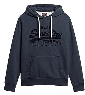Superdry Herren Tonal VL Hoodie Kapuzenpullover, Bright Blue Marl, XL