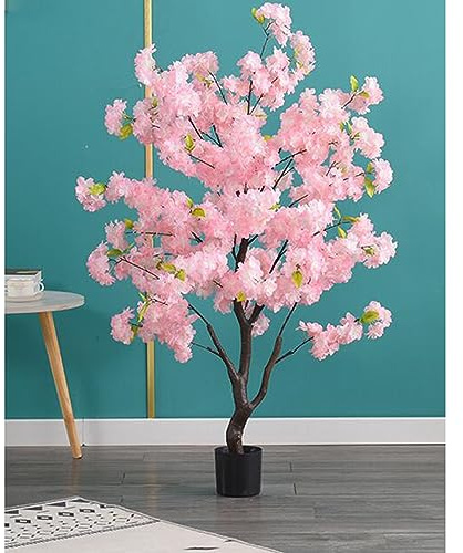 Arbre Artificiel Fausse Plante Arbre à souhaits artificiel, Arbre à fleurs de cerisier en plastique， Faux arbre à fleurs de cerisier pour l'intérieur et l'extérieur, la maison, le bureau, la fête, le