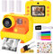 BIGFOX Kinder-Sofortbildkamera – HD 1080P/4800 W Selfie-Videokamera mit 32 GB SD-Karte und 3 Papierrollen, 2,0 Zoll, Geschenkspielzeug für Kinder, Jungen und Mädchen im Alter von 3 bis 12 Jahren (Gelb