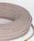 DRESS-Cavo Elettrico Tondo Rivestito In Tessuto 3x0,75 4mt. Panna/Bordeaux