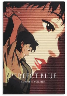 Perfect Blue Poster Anime Poster Classic Anime Movie Poster (2) Wandkunst Bild Malerei Poster Leinwand Druck Poster Kunstwerke Raumdekor 20 x 30 cm