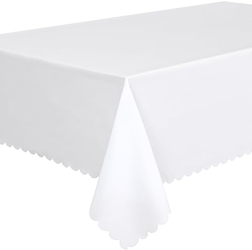 Qualitäts Tischdecke Tischtuch Textil Eckig 140 x 200 cm, Tischwäsche, Weiß