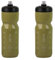 ZEFAL Pack Sense Soft 80 Fahrrad- und Mountainbike-Trinkflasche - Zwei geruchsneutrale, weiche Sportflaschen - BPA Frei Trinkflasche Fahrrad - Silikonsauger - Olivgrün, 2 x 800 ml