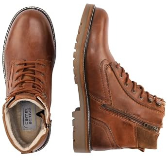 camel active Herren Melbourne Boot aus echtem Leder Cognac, menswear-43