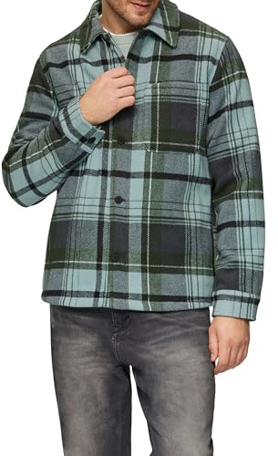 s.Oliver Kariertes Overshirt mit Brusttasche und Innenfutter